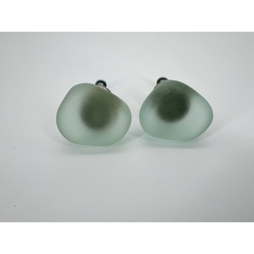 Liberty Seaglass 1.5 In. Vintage Aqua And Nickel Round Cabinet Knob Lot Of 2 - Picture 4 of 6